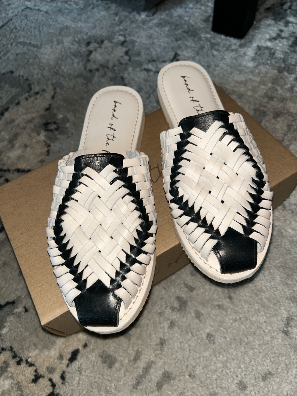 Band of the Free Woven Slide Mules